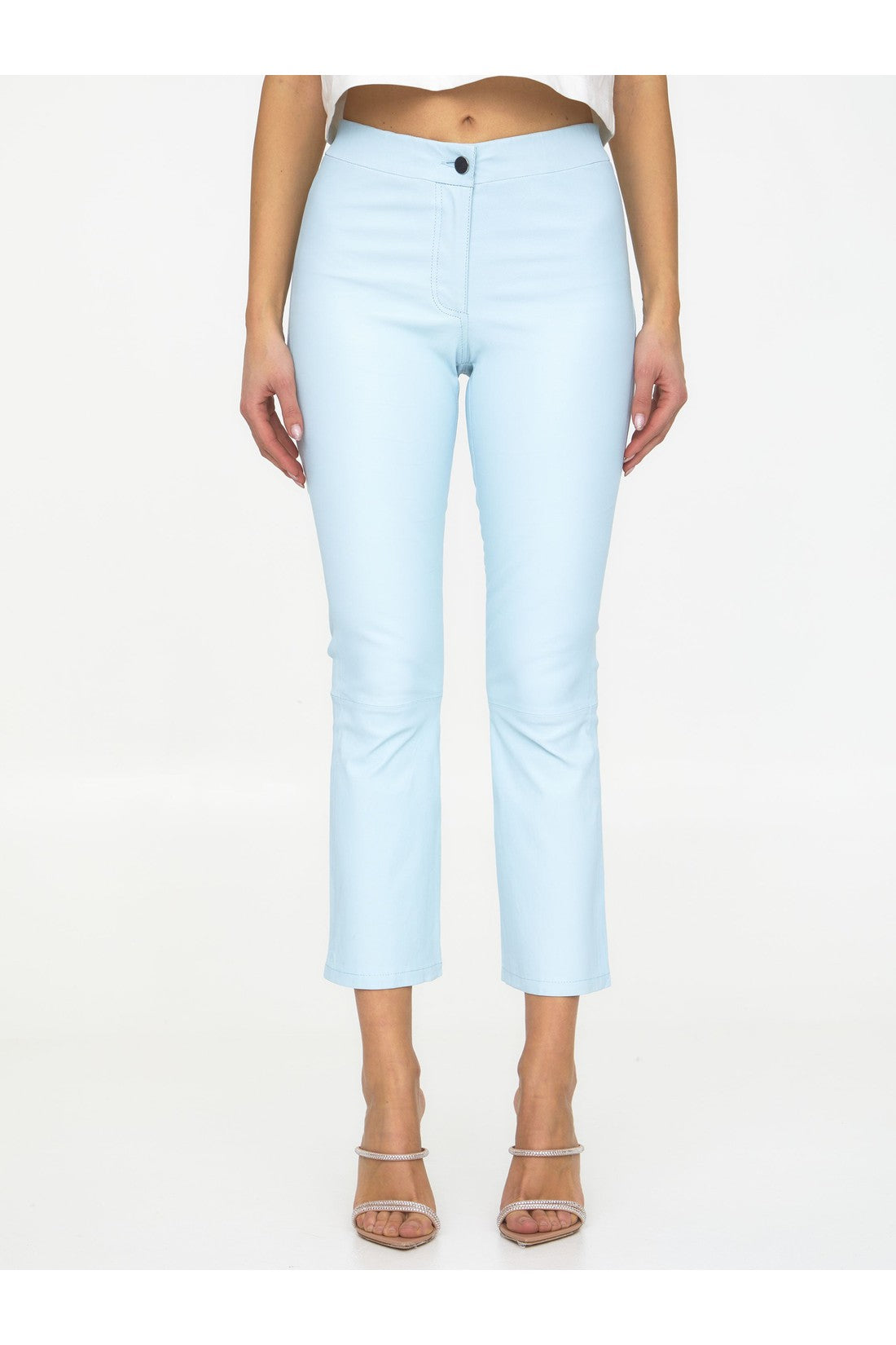 ARMA-OUTLET-SALE-Light-blue leather pants-ARCHIVIST