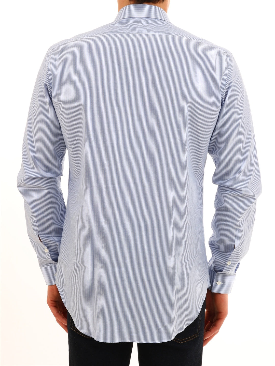 VANGHER-OUTLET-SALE-Light blue striped shirt-ARCHIVIST