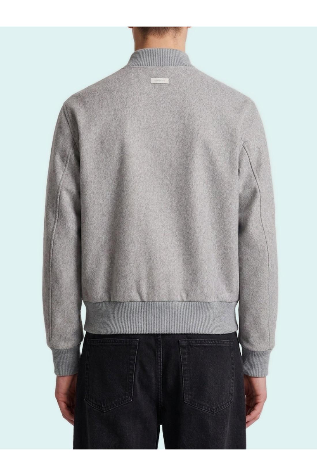 Lardini-OUTLET-SALE-Light grey Teor bomber jacket-ARCHIVIST