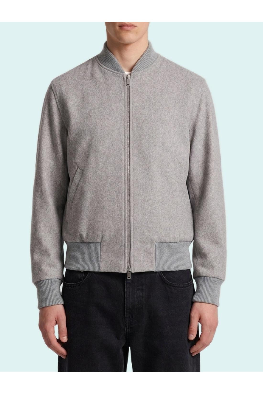 Lardini-OUTLET-SALE-Light grey Teor bomber jacket-ARCHIVIST