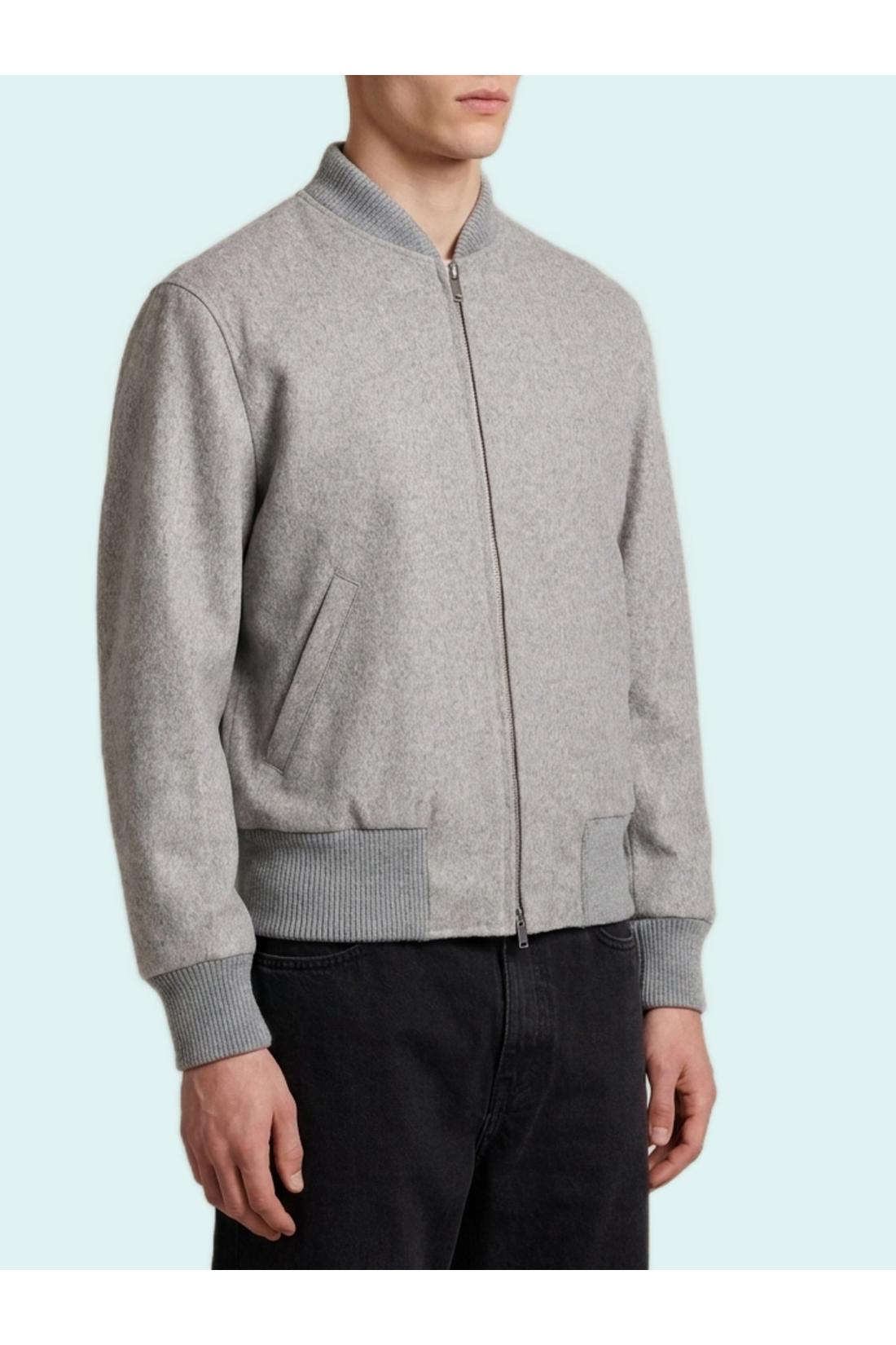 Lardini-OUTLET-SALE-Light grey Teor bomber jacket-ARCHIVIST