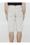 SAINT LAURENT-OUTLET-SALE-Light-grey denim bermuda shorts-ARCHIVIST