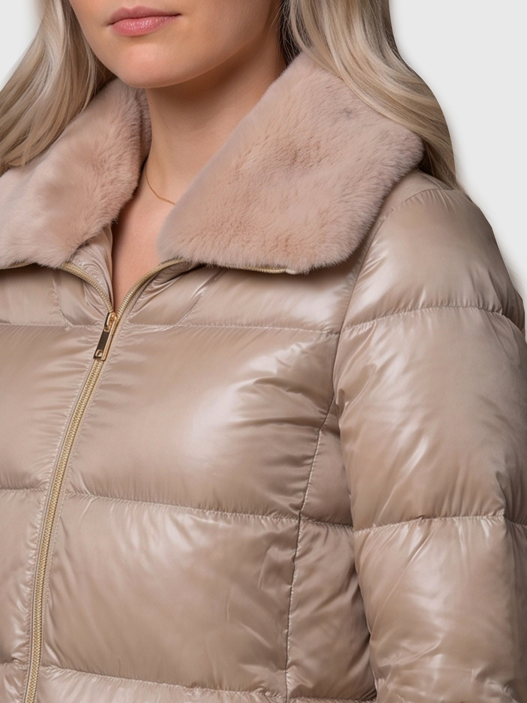 Herno-OUTLET-SALE-Light puffer with collar ecofur-ARCHIVIST