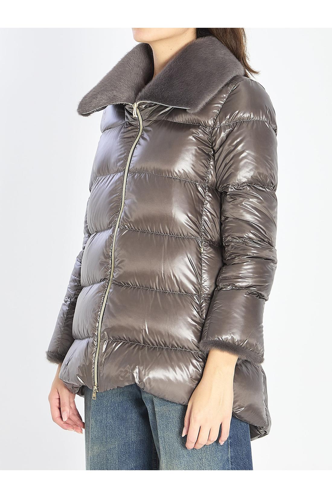 Herno-OUTLET-SALE-Light puffer with collar fur-ARCHIVIST