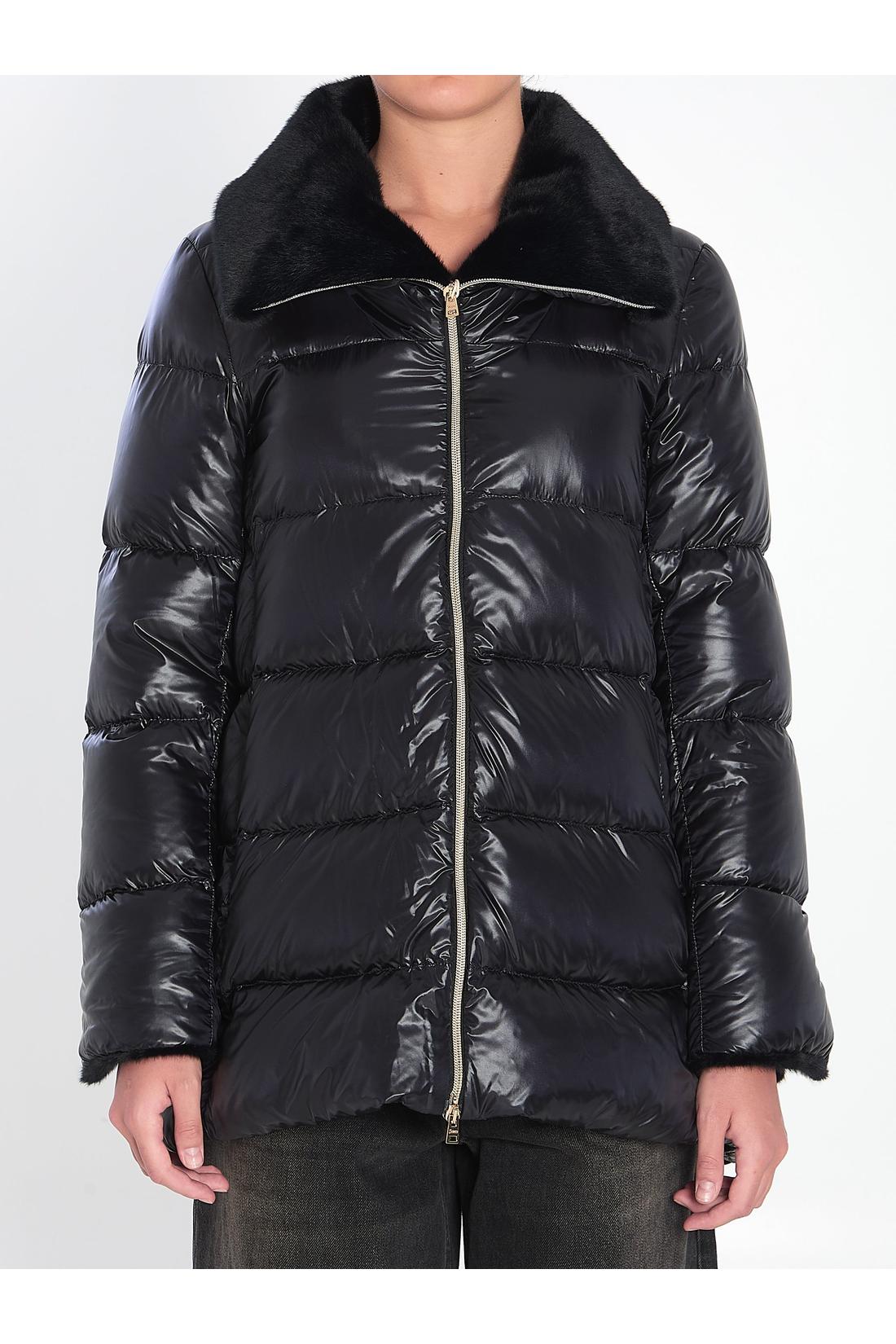 Herno-OUTLET-SALE-Light puffer with collar fur-ARCHIVIST