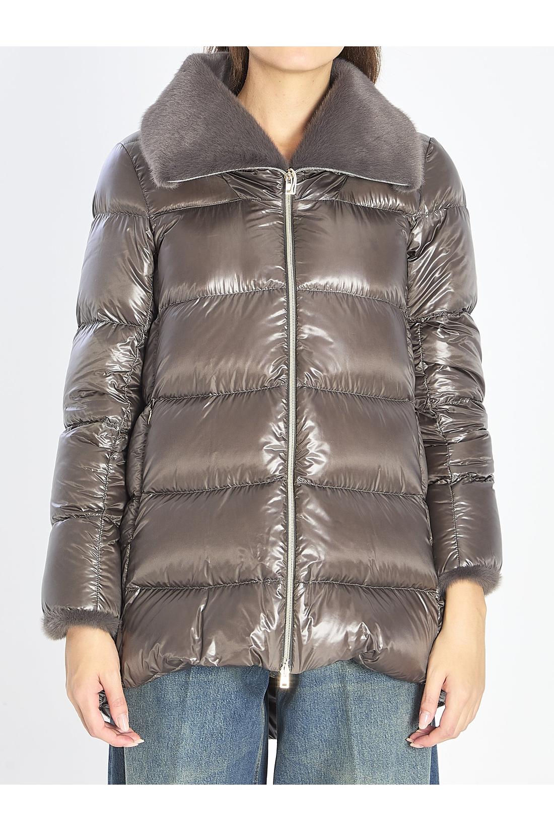 Herno-OUTLET-SALE-Light puffer with collar fur-ARCHIVIST