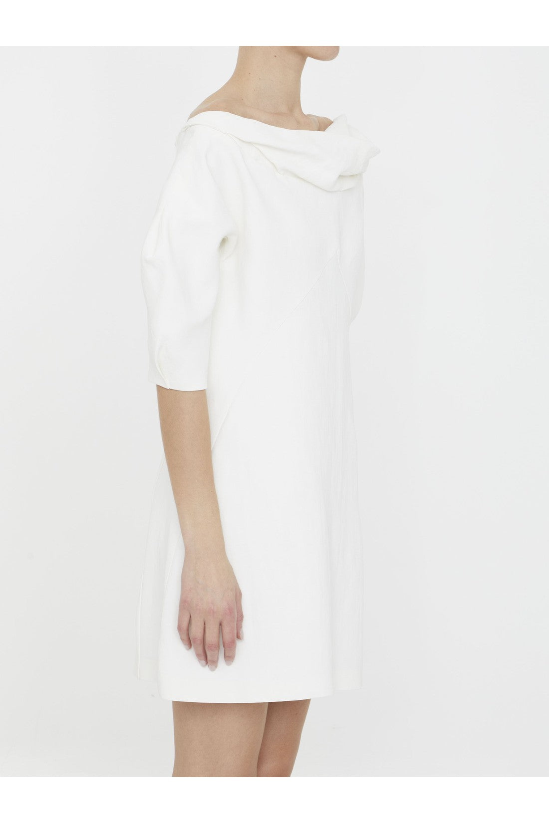 JIL SANDER-OUTLET-SALE-Linen and viscose dress-ARCHIVIST