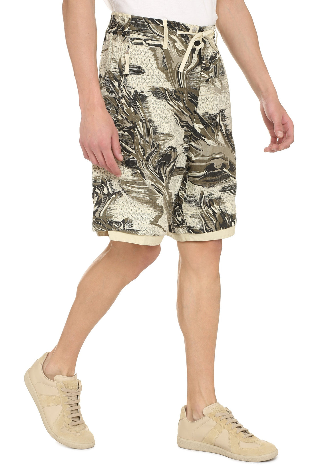Stone Island Shadow Project-OUTLET-SALE-Linen bermuda-shorts-ARCHIVIST