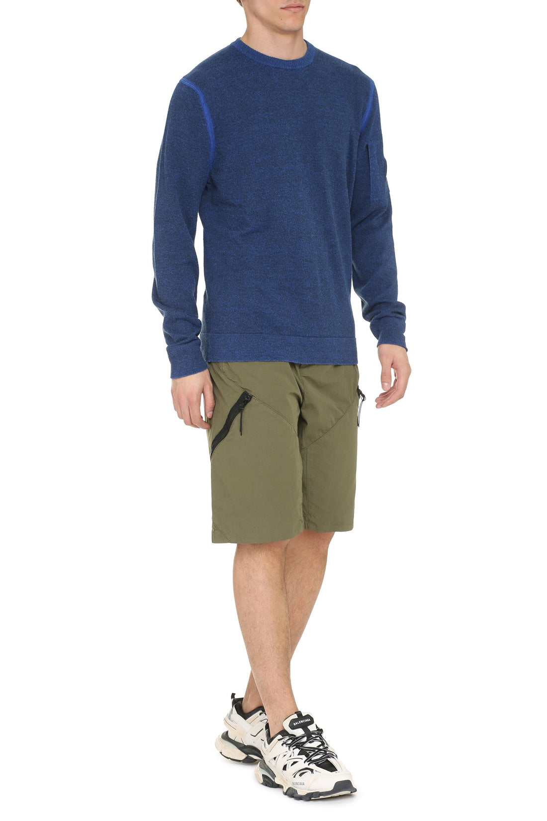 C.P. Company-OUTLET-SALE-Linen blend crew-neck sweater-ARCHIVIST