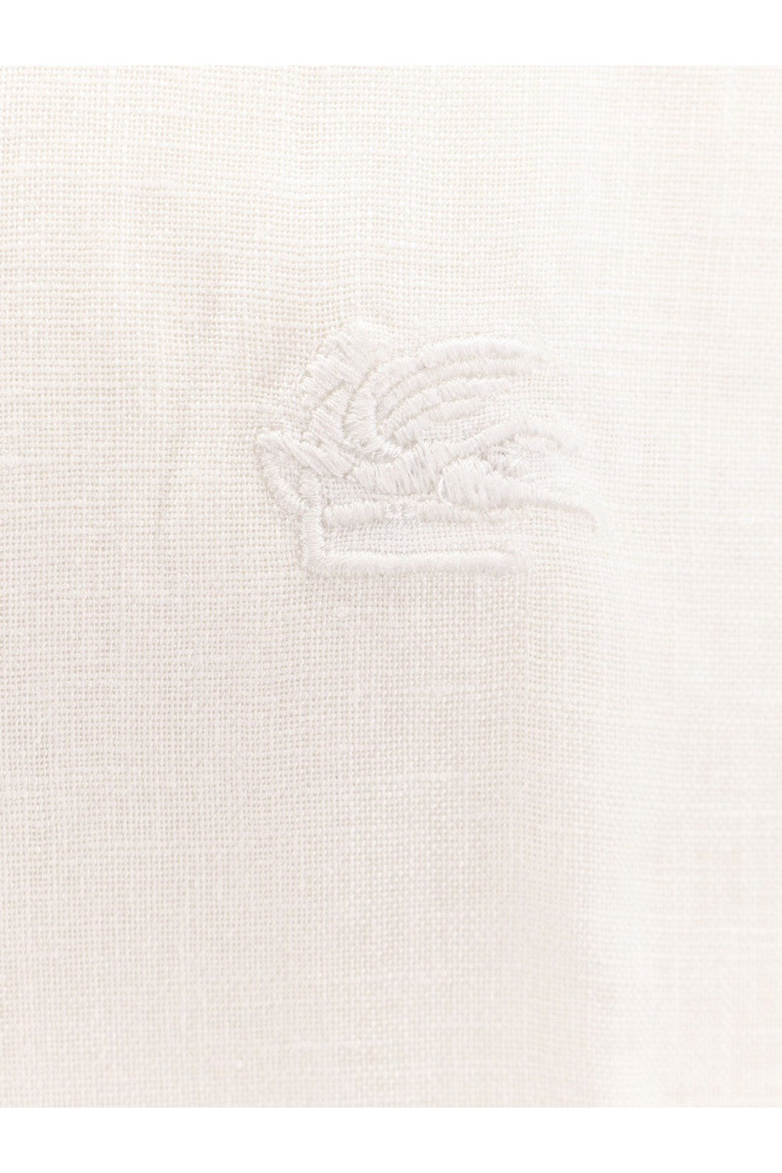 ETRO-OUTLET-SALE-Linen shirt with embroidered Pegaso logo-ARCHIVIST