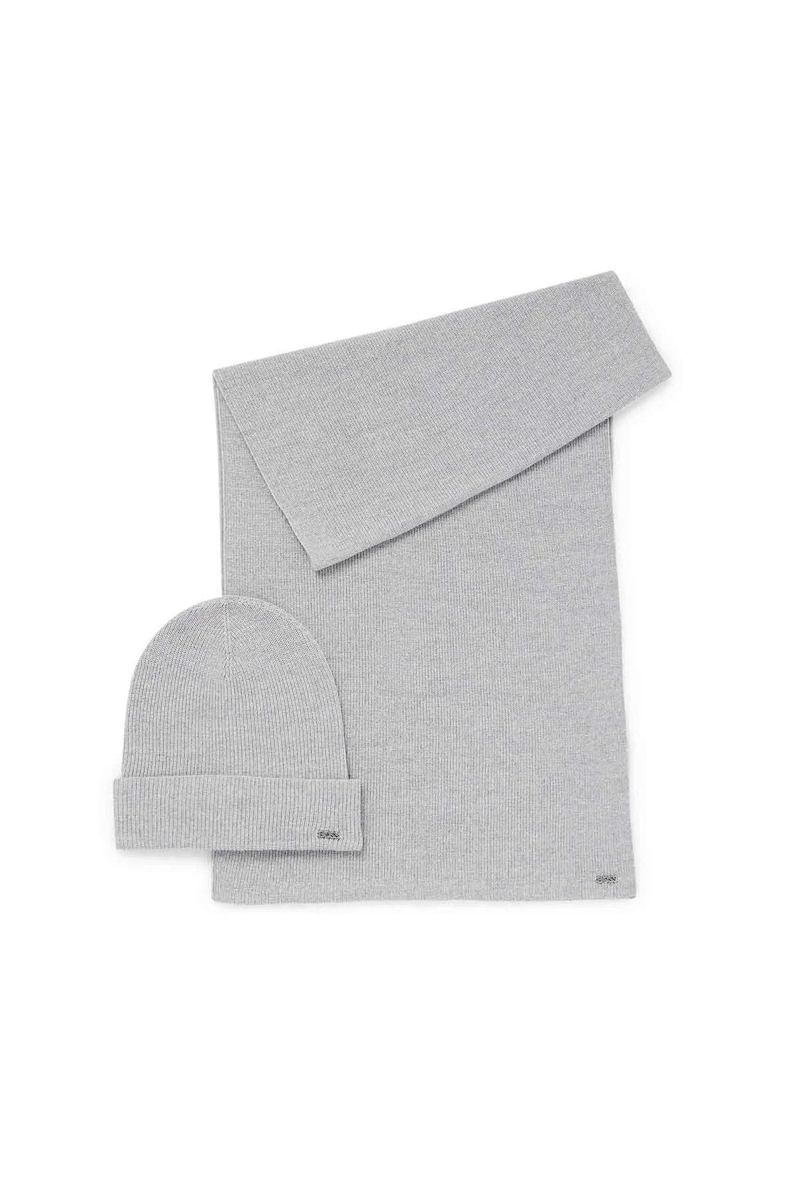 Hugo Boss-OUTLET-SALE-Livi Logo Beanie And Scarf Set-ARCHIVIST