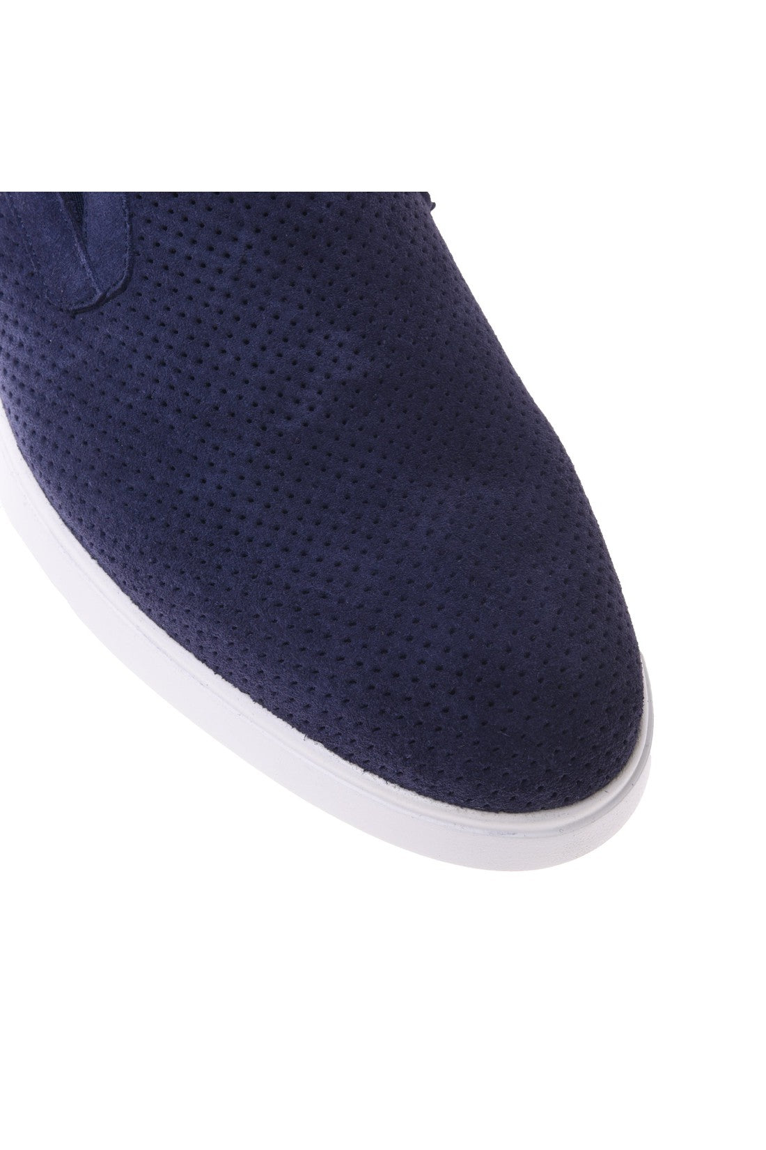 Loafer in blue perforated suede