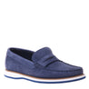 Loafer in denim perforated nubuck