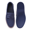 Loafer in denim perforated nubuck