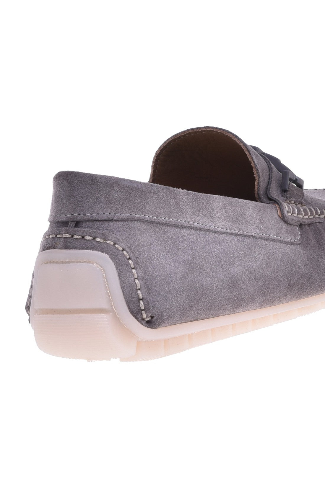 Loafer in grey suede leather