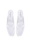 Loafer in white perforated calfskin