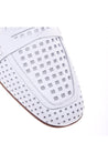 Loafer in white perforated calfskin