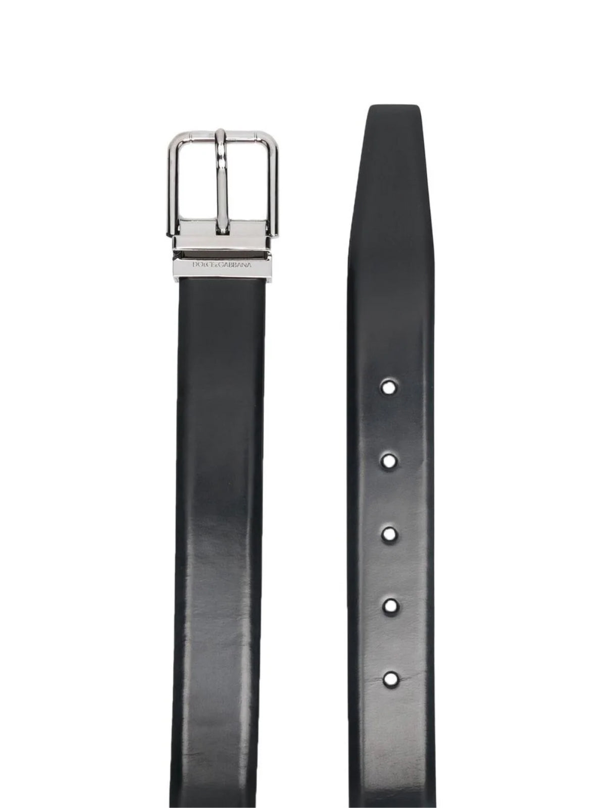 Dolce & Gabbana-OUTLET-SALE-Logo Buckle Leather Belt-ARCHIVIST