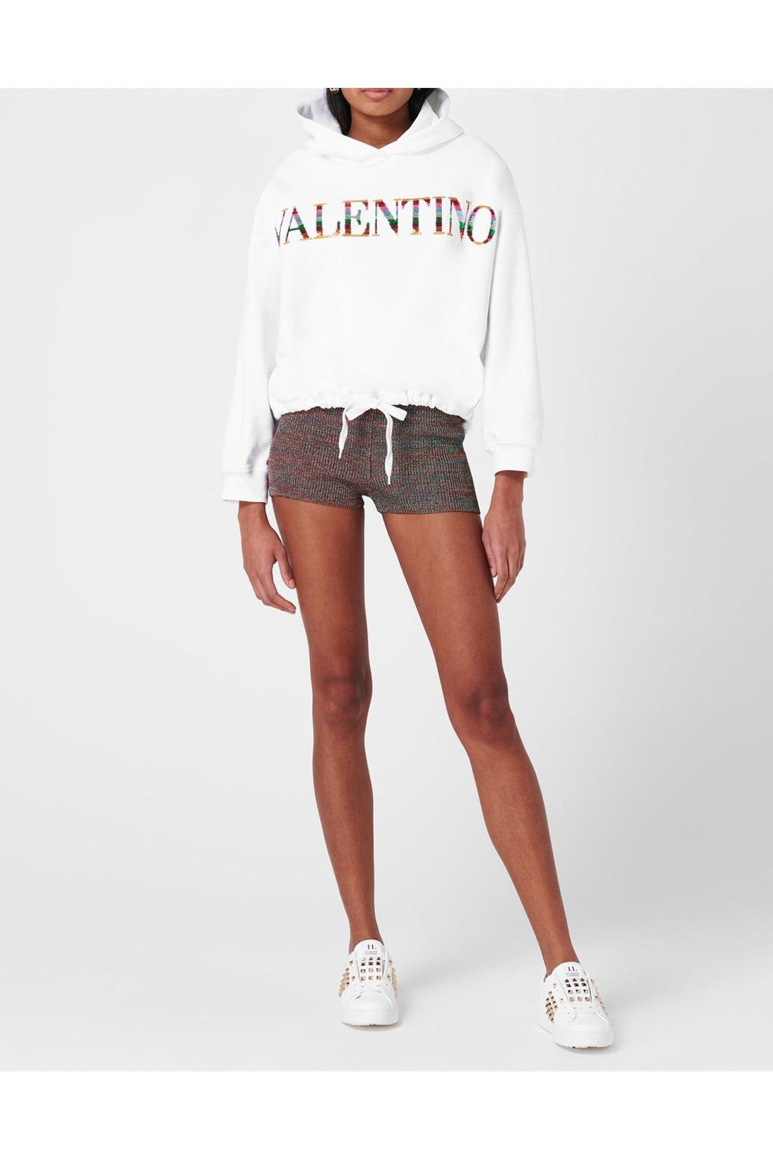 Valentino Garavani-OUTLET-SALE-Logo Detail Hoodie-ARCHIVIST