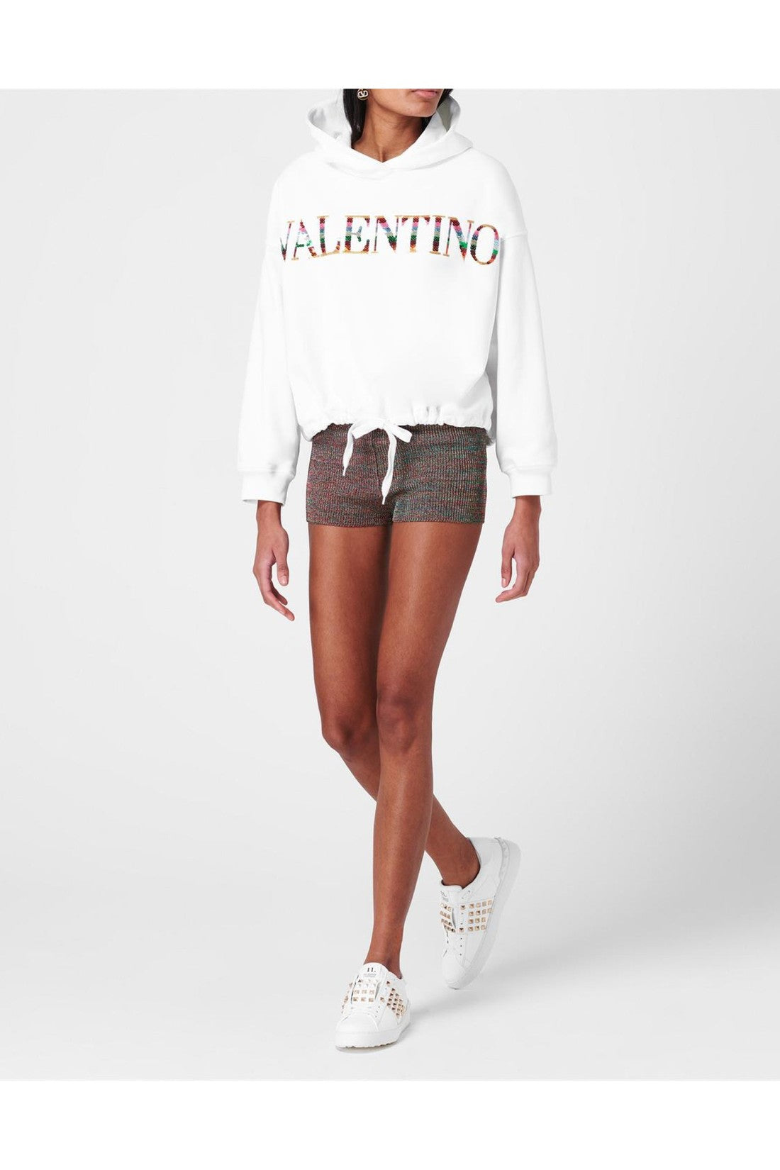 Valentino Garavani-OUTLET-SALE-Logo Detail Hoodie-ARCHIVIST