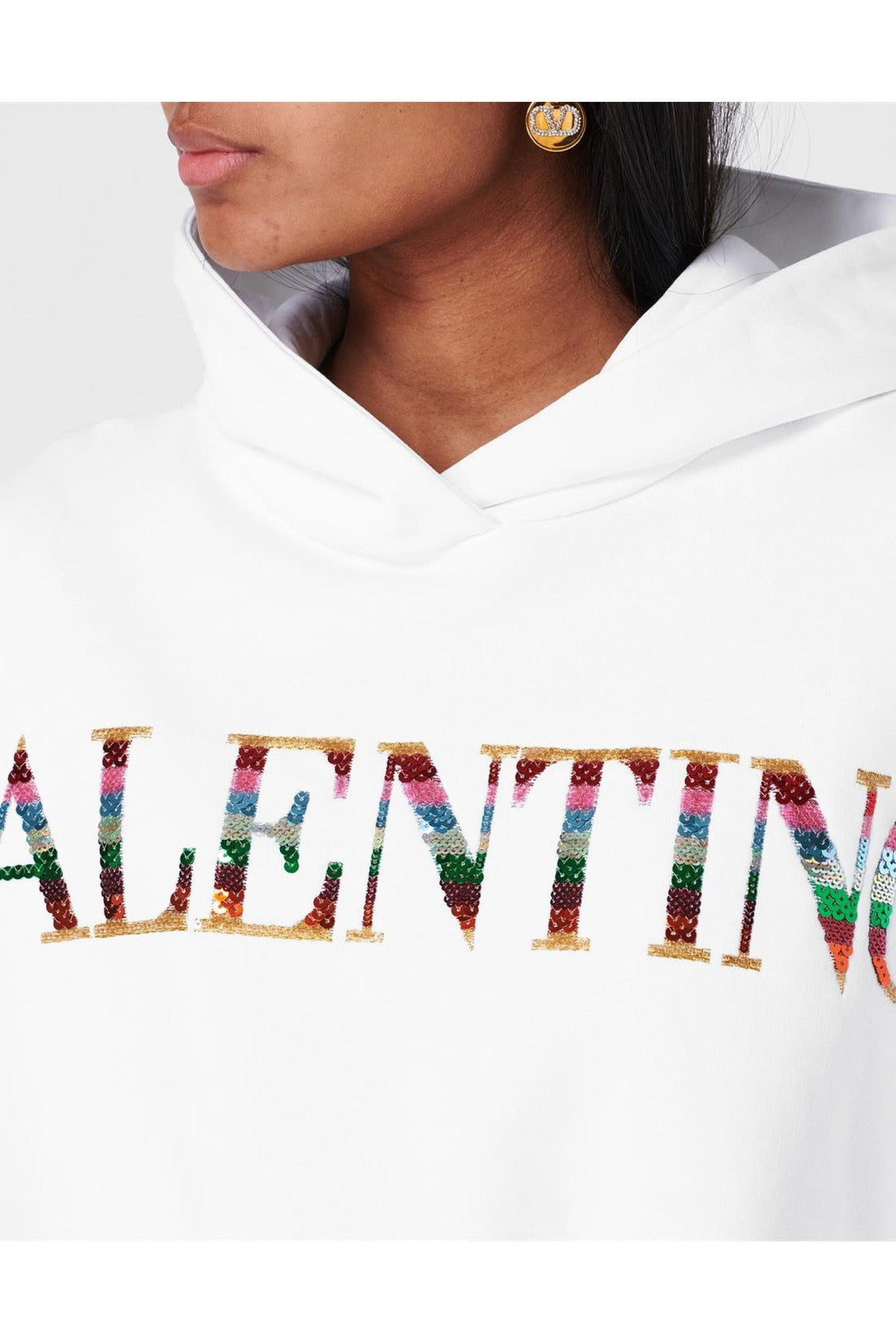 Valentino Garavani-OUTLET-SALE-Logo Detail Hoodie-ARCHIVIST