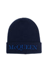 Alexander McQueen-OUTLET-SALE-Logo Embroidered Cashmere Beanie-ARCHIVIST