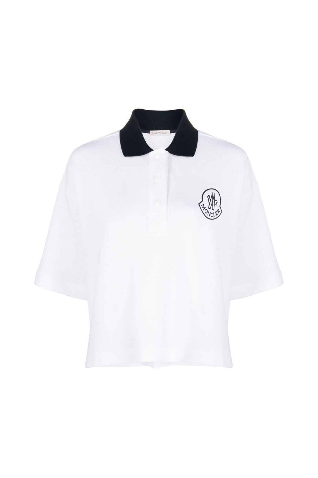 Moncler-OUTLET-SALE-Logo Embroidered Short-Sleeved Polo Shirt-ARCHIVIST