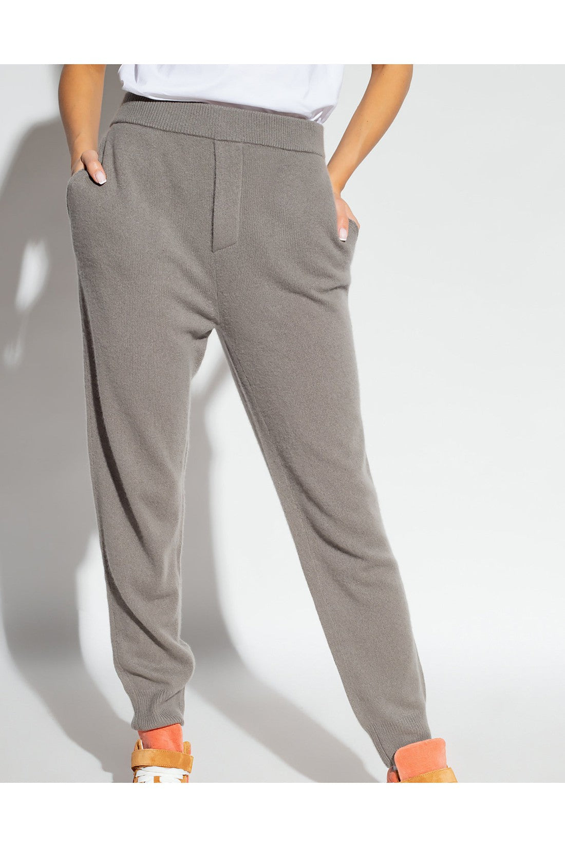 Dsquared2-OUTLET-SALE-Logo Knitted Cashmere Joggers Track Pants-ARCHIVIST