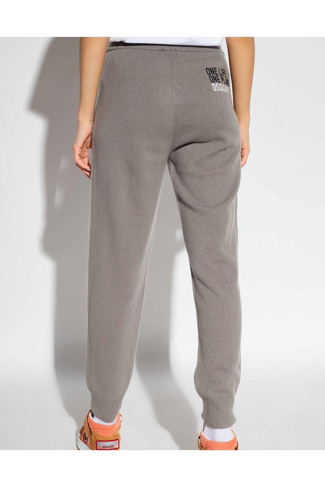 Dsquared2-OUTLET-SALE-Logo Knitted Cashmere Joggers Track Pants-ARCHIVIST