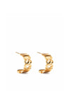 Moschino-OUTLET-SALE-Logo Lettering Hoop Earrings-ARCHIVIST