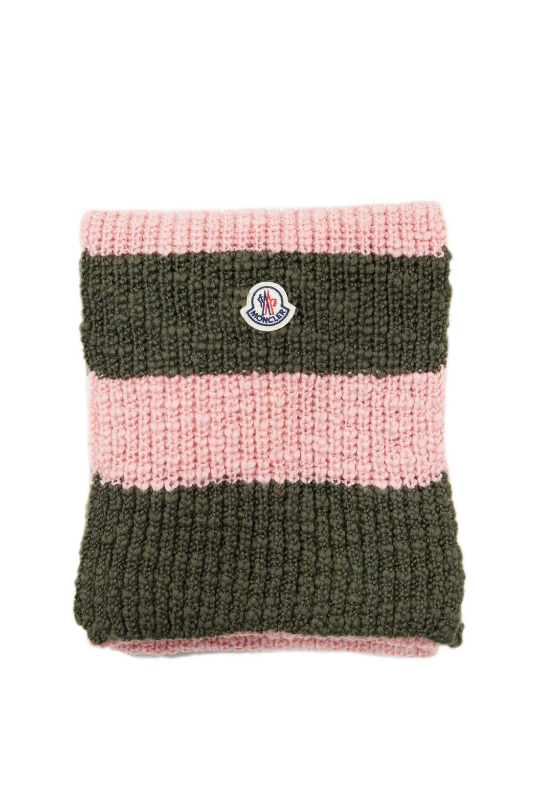 Moncler-OUTLET-SALE-Logo Patch Striped Scarf-ARCHIVIST