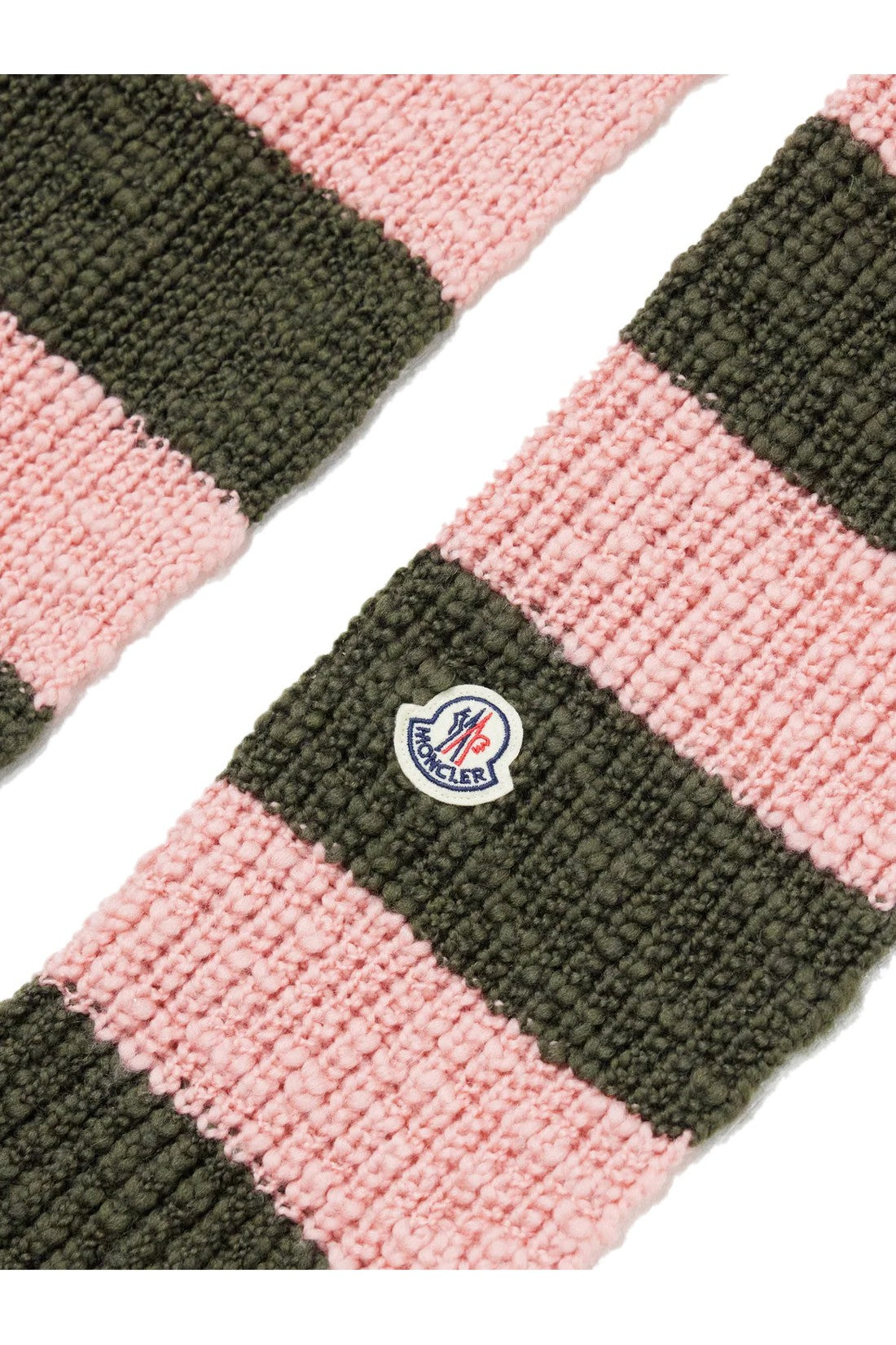 Moncler-OUTLET-SALE-Logo Patch Striped Scarf-ARCHIVIST