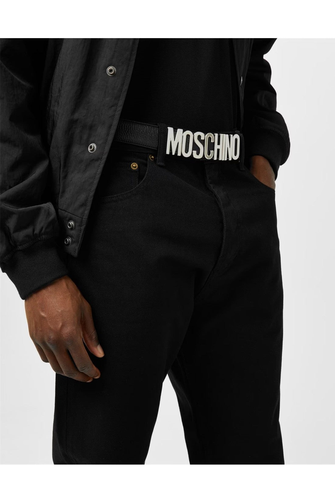 Moschino-OUTLET-SALE-Logo Plaque Belt-ARCHIVIST