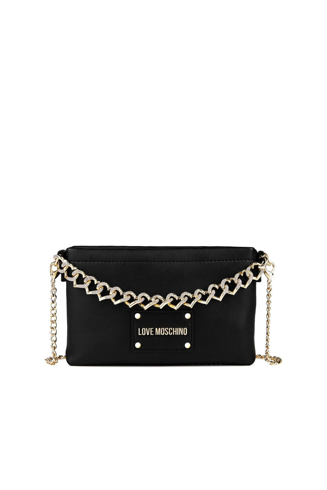 Moschino-OUTLET-SALE-Logo Plaque Crossbody Bag-ARCHIVIST