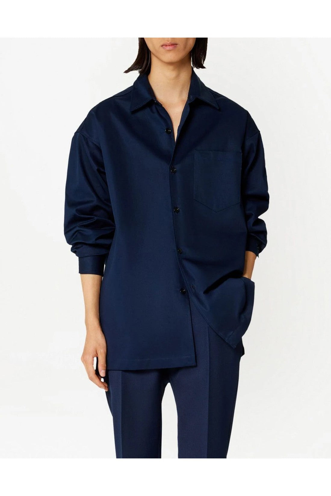 AMI Paris-OUTLET-SALE-Logo Printed Overshirt-ARCHIVIST