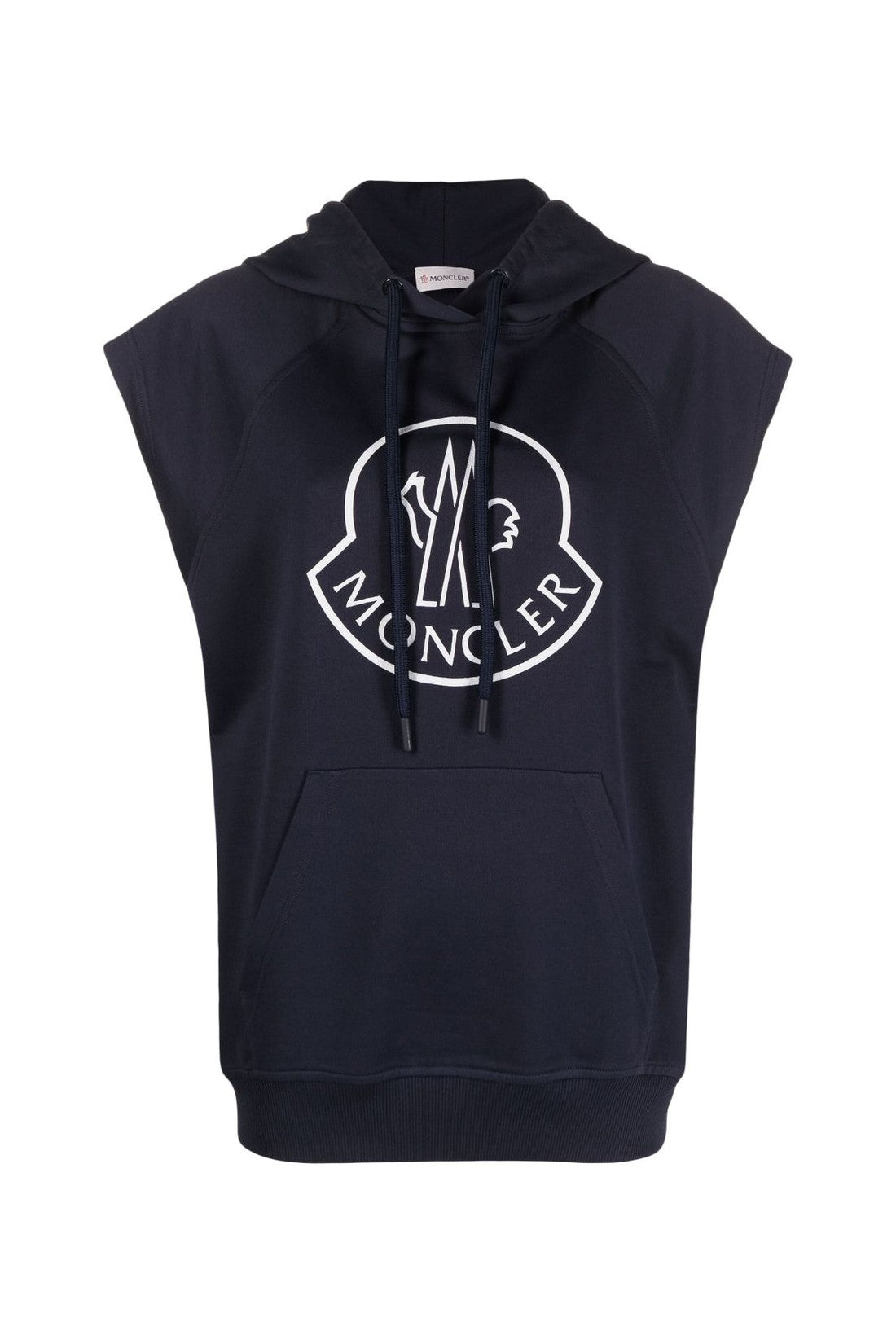 Moncler-OUTLET-SALE-Logo Printed Sleeveless Hoodie-ARCHIVIST