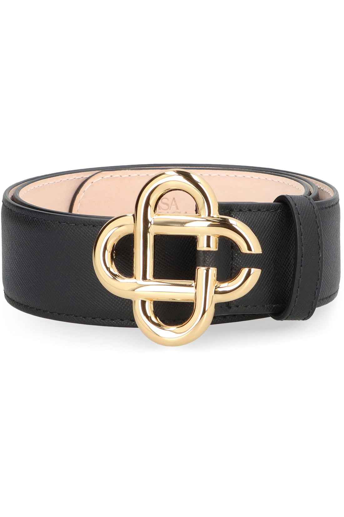 Casablanca-OUTLET-SALE-Logo buckle leather belt-ARCHIVIST