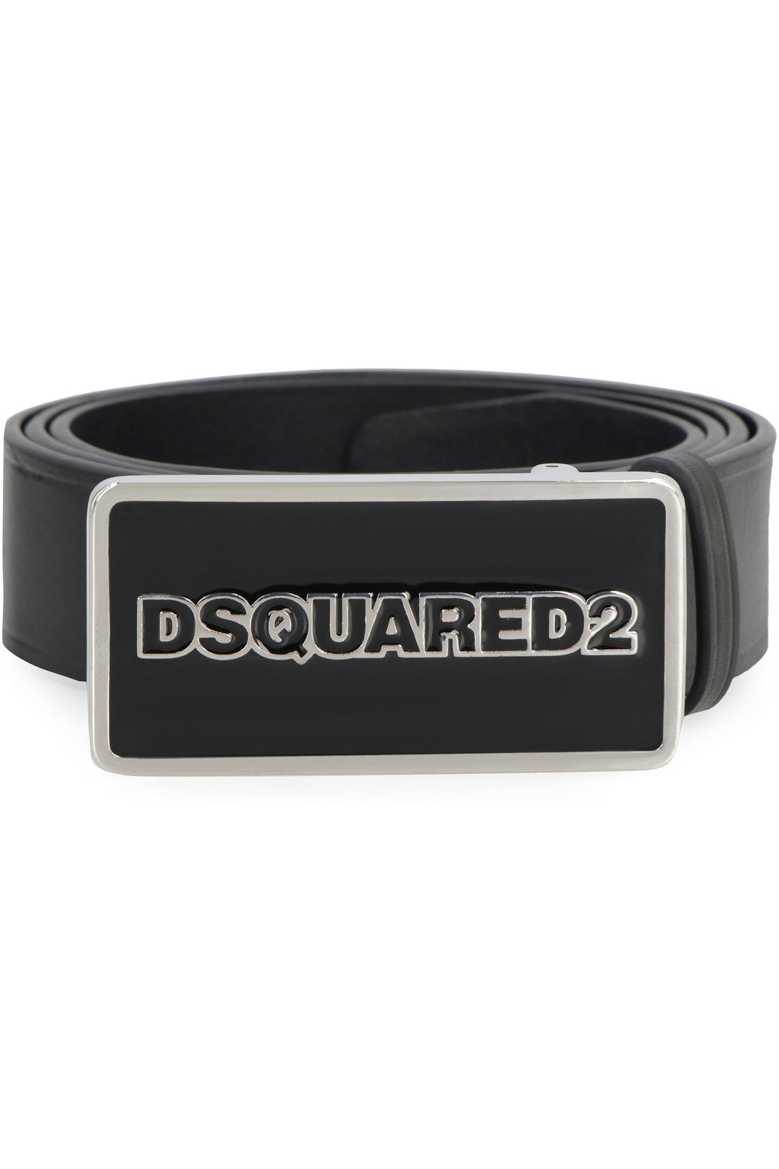 Dsquared2-OUTLET-SALE-Logo buckle leather belt-ARCHIVIST