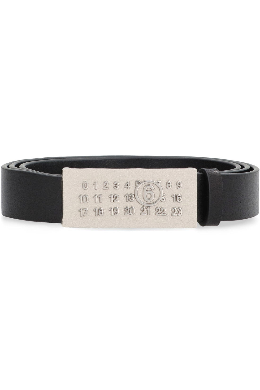 MM6 Maison Margiela-OUTLET-SALE-Logo buckle leather belt-ARCHIVIST