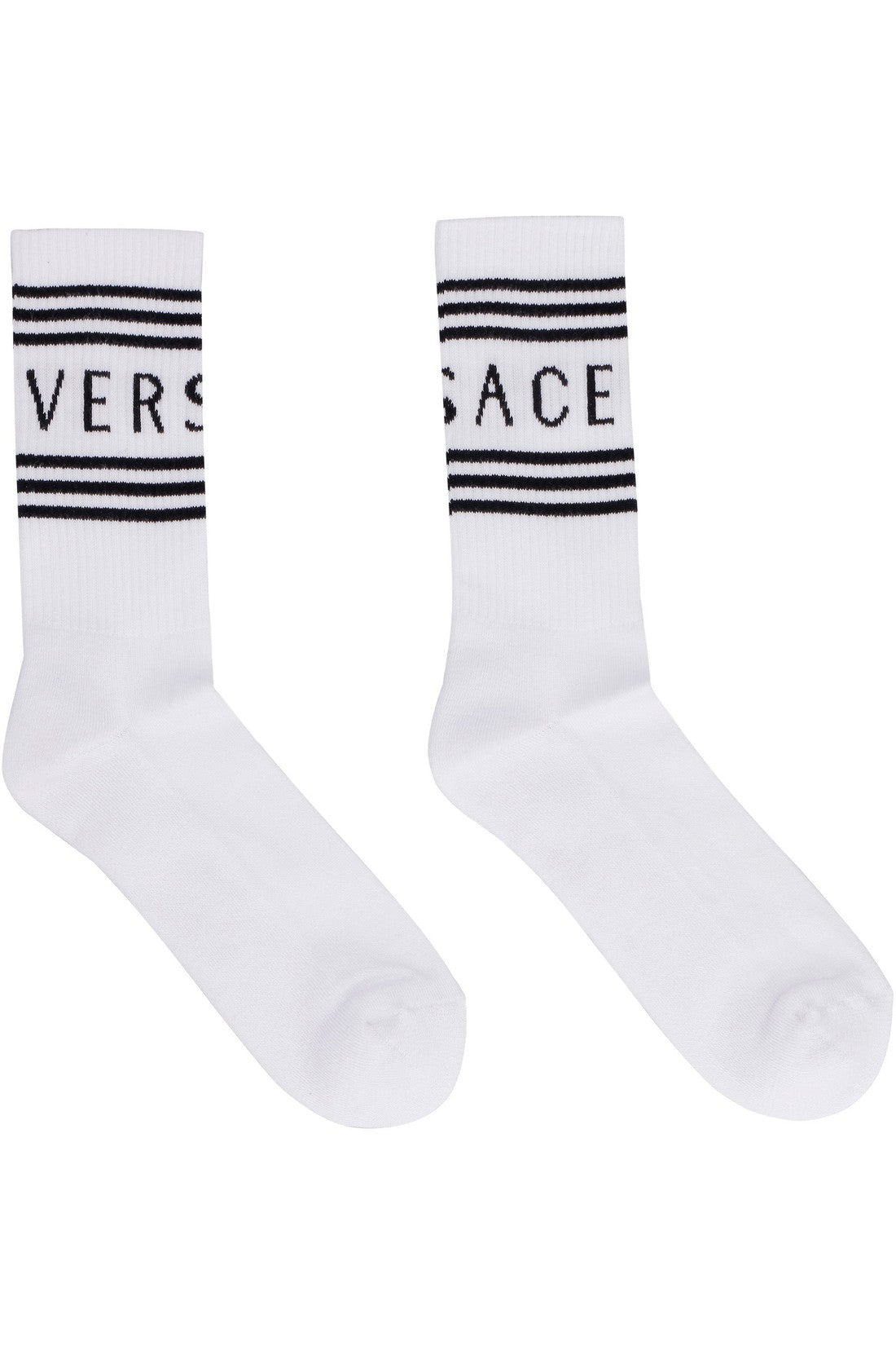 Versace-OUTLET-SALE-Logo cotton blend socks-ARCHIVIST