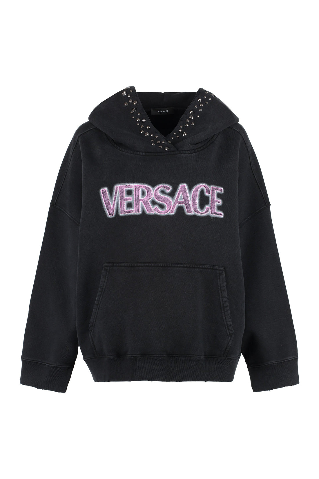 Versace-OUTLET-SALE-Logo cotton hoodie-ARCHIVIST