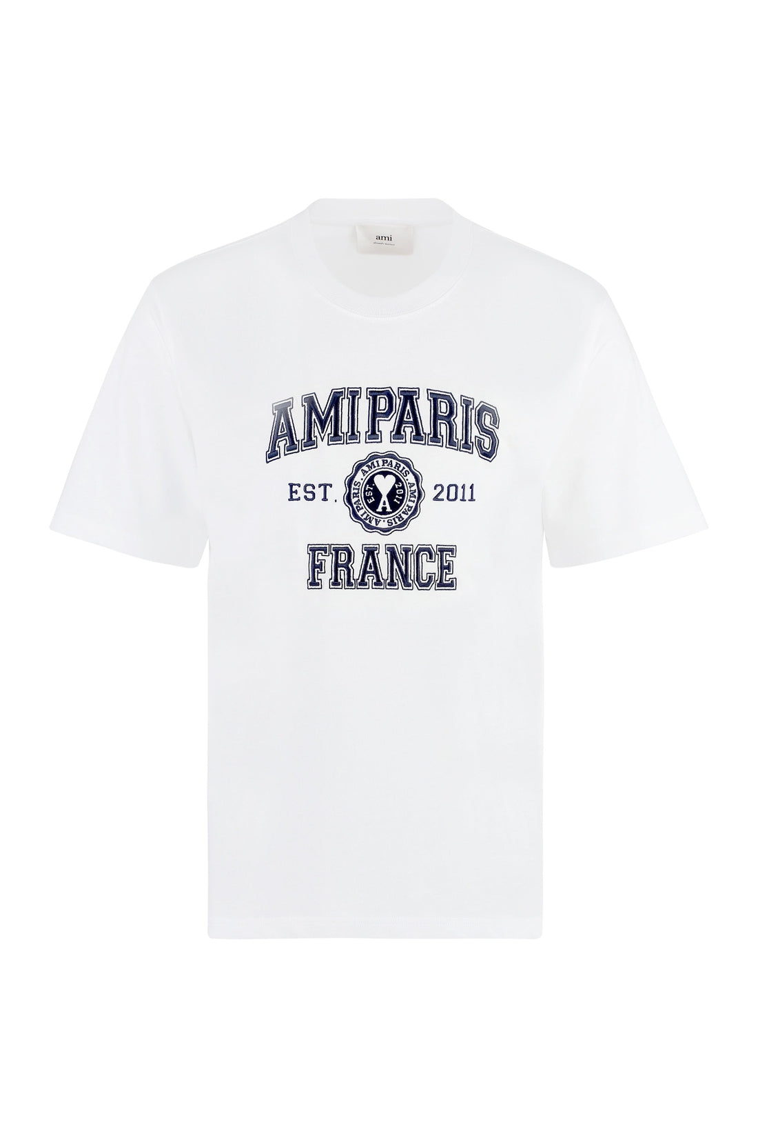 AMI PARIS-OUTLET-SALE-Logo cotton t-shirt-ARCHIVIST