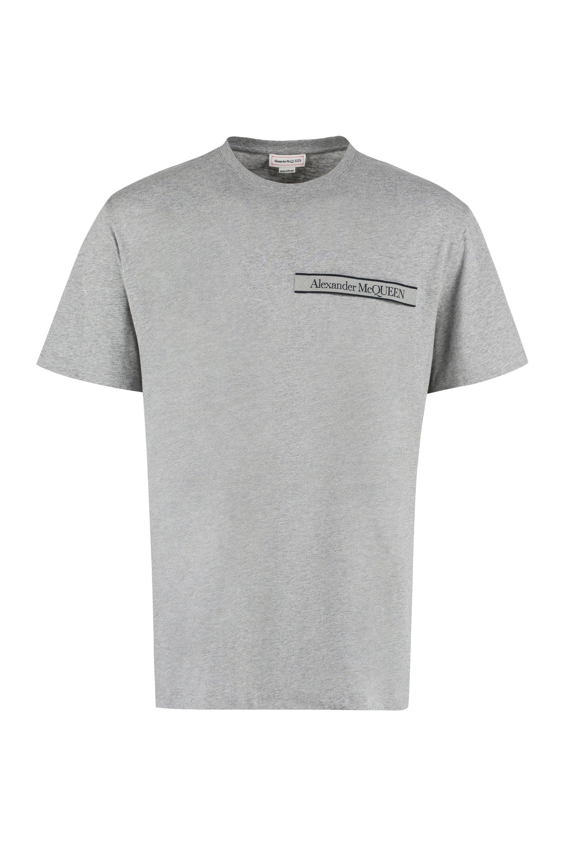 Alexander McQueen-OUTLET-SALE-Logo cotton t-shirt-ARCHIVIST