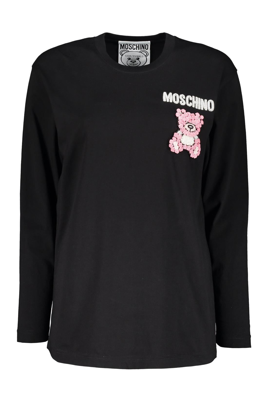 Moschino-OUTLET-SALE-Logo cotton t-shirt-ARCHIVIST