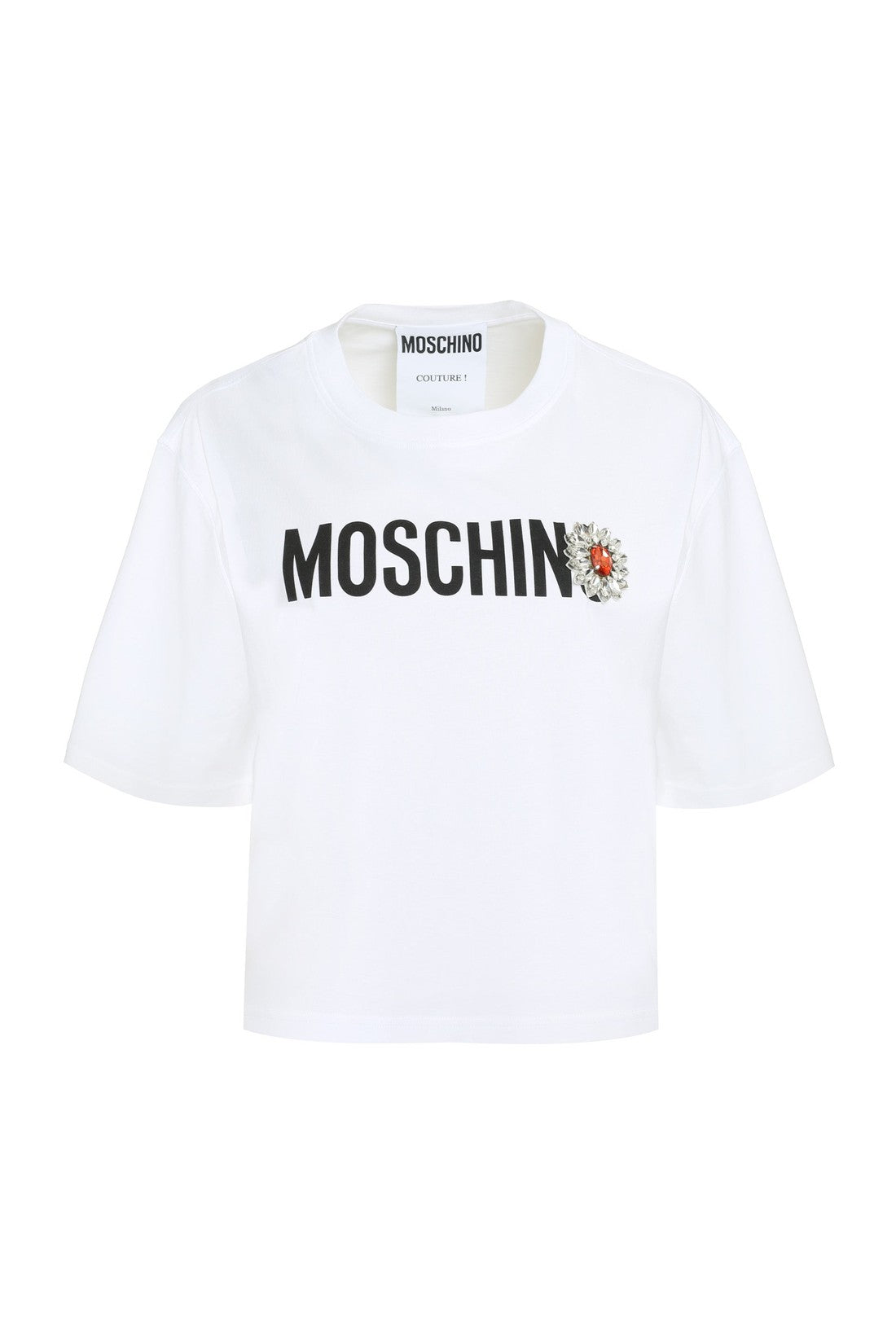 Moschino-OUTLET-SALE-Logo cotton t-shirt-ARCHIVIST