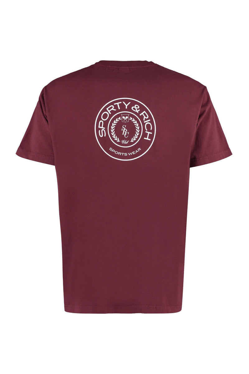 Sporty & Rich-OUTLET-SALE-Logo cotton t-shirt-ARCHIVIST