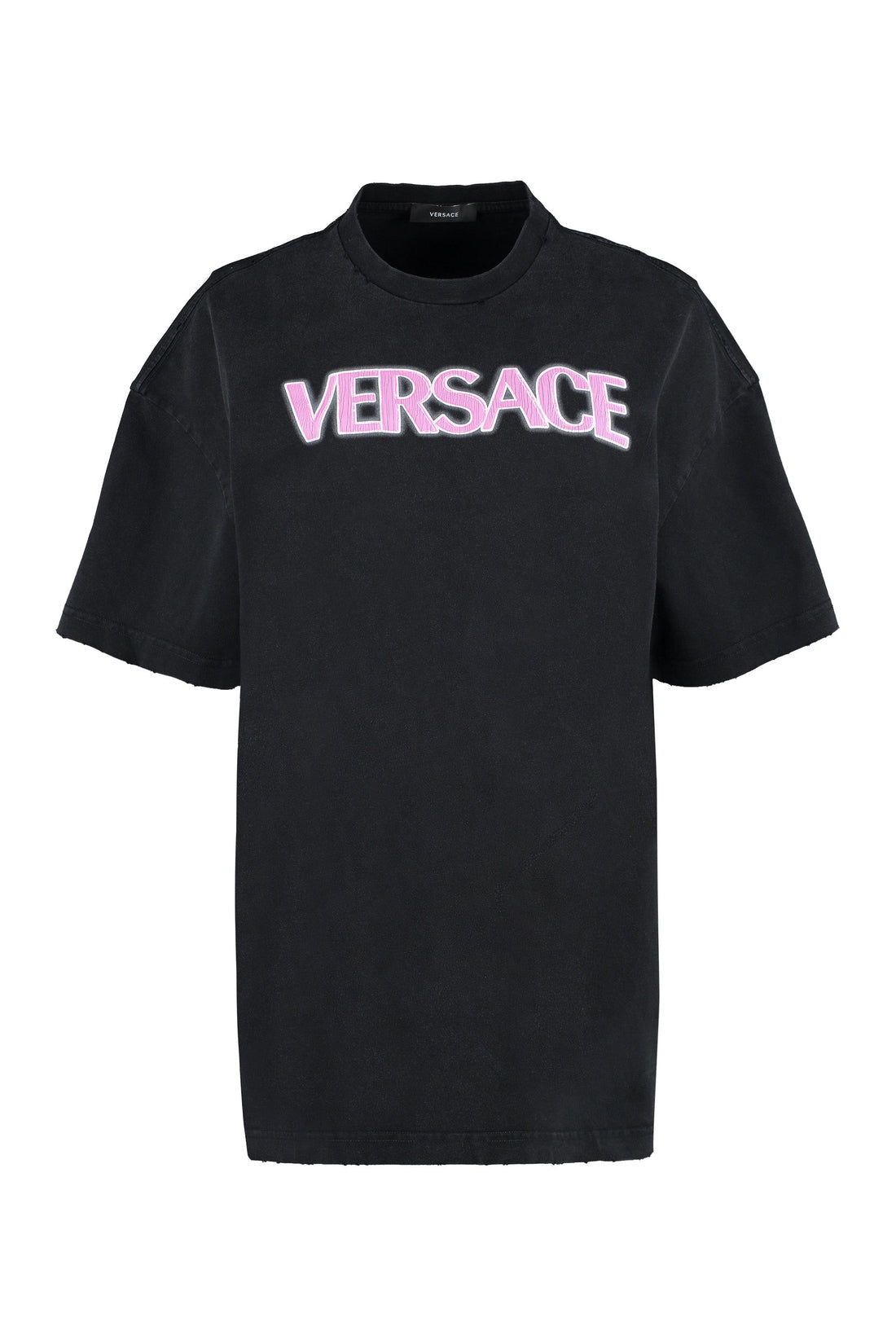Versace-OUTLET-SALE-Logo cotton t-shirt-ARCHIVIST