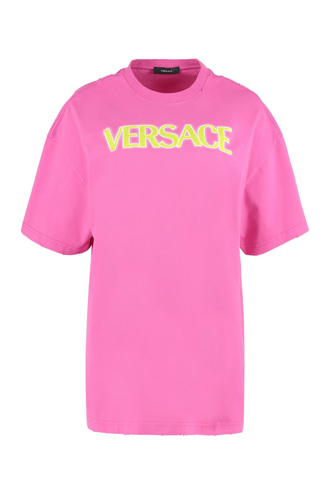Versace-OUTLET-SALE-Logo cotton t-shirt-ARCHIVIST