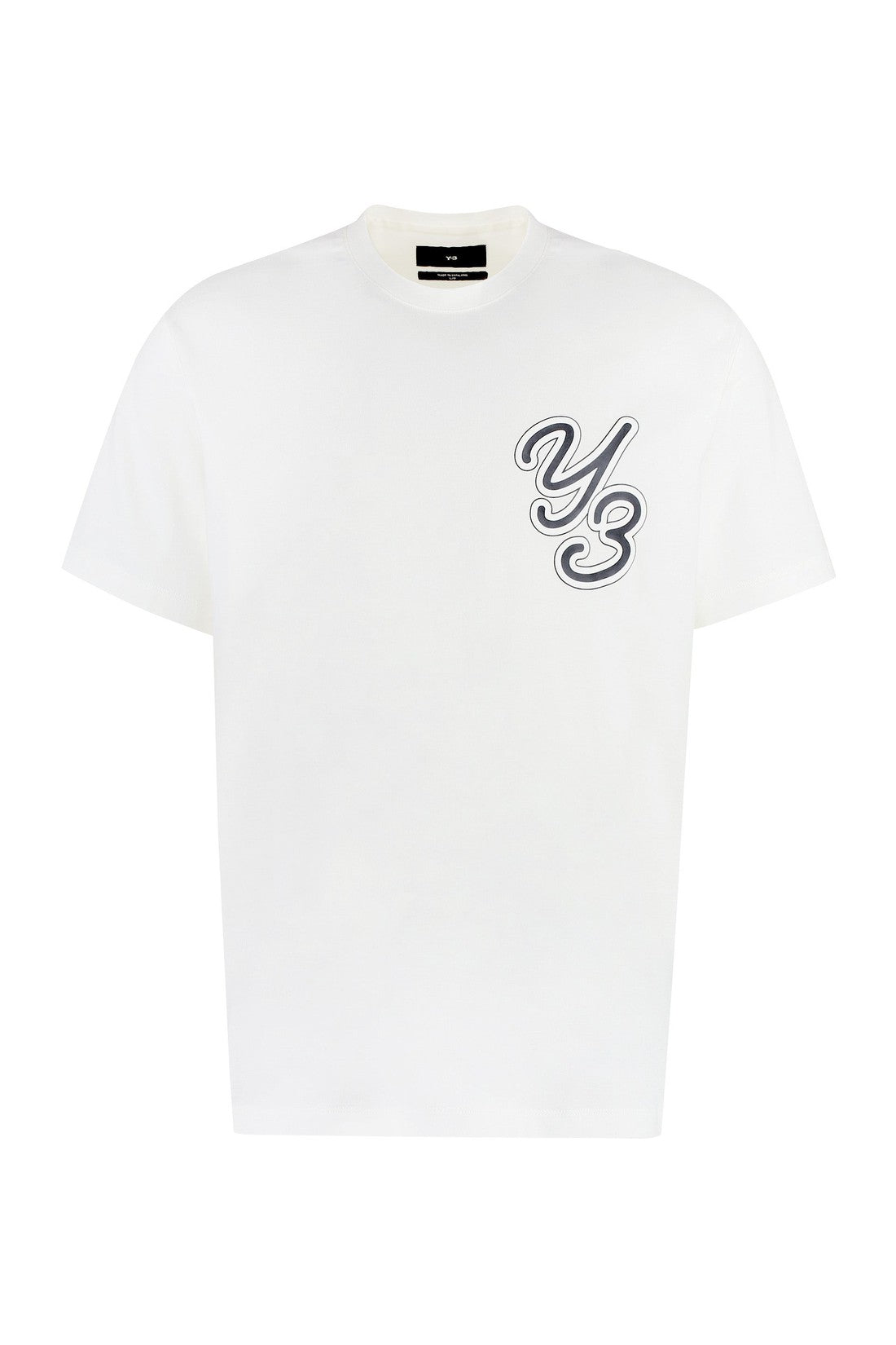 adidas Y-3-OUTLET-SALE-Logo cotton t-shirt-ARCHIVIST