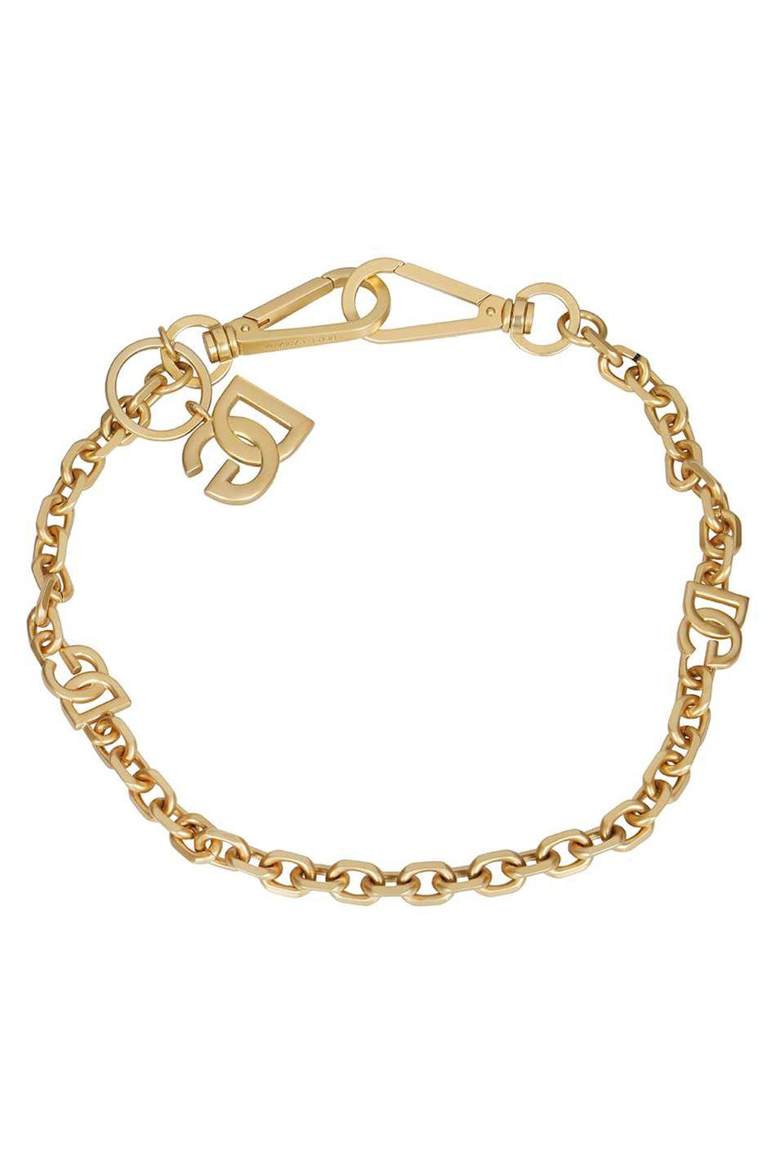 Dolce & Gabbana-OUTLET-SALE-Logo detail brass cuff bracelet-ARCHIVIST